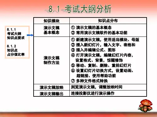 [其它技巧]软考8-演示文稿基础知识
