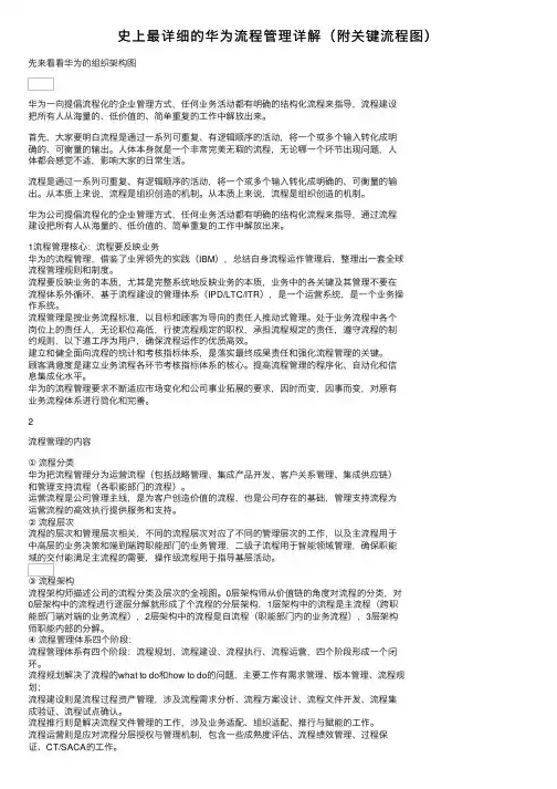 史上最详细的华为流程管理详解（附关键流程图）