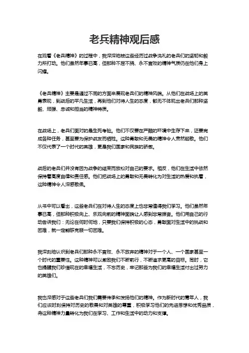 老兵精神观后感