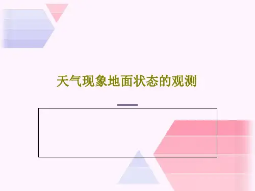 天气现象地面状态的观测共43页