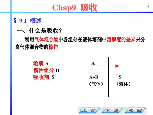 大学化学《化工原理-吸收》课件