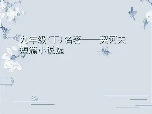 部编版九年级语文下册名著导读习题课件：契诃夫短篇小说选(共11张PPT)