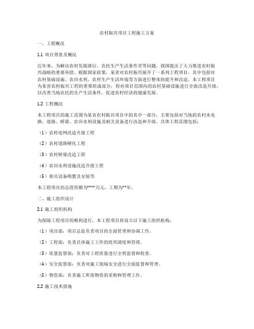 农村振兴项目工程施工方案