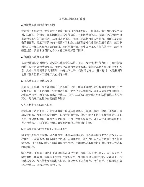 工程施工图纸如何看图