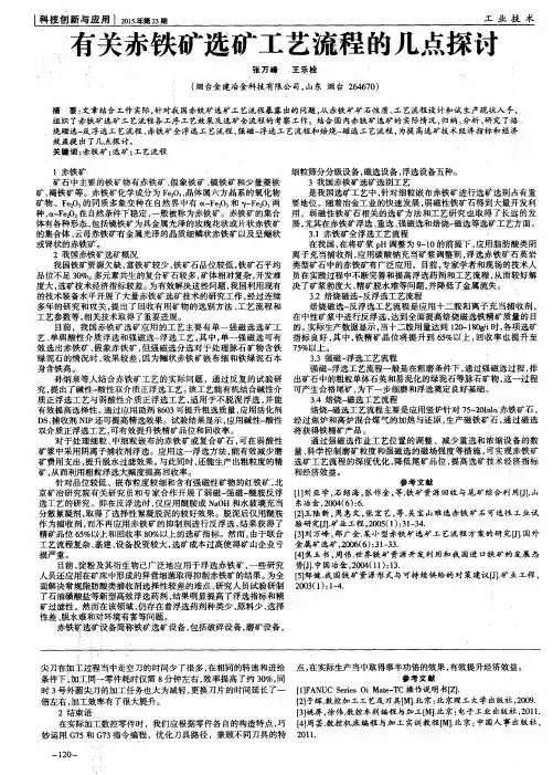有关赤铁矿选矿工艺流程的几点探讨