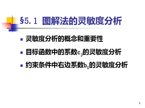 运筹学图解法的灵敏度分析 PPT课件