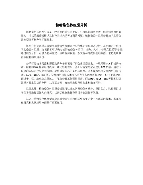 植物染色体组型分析