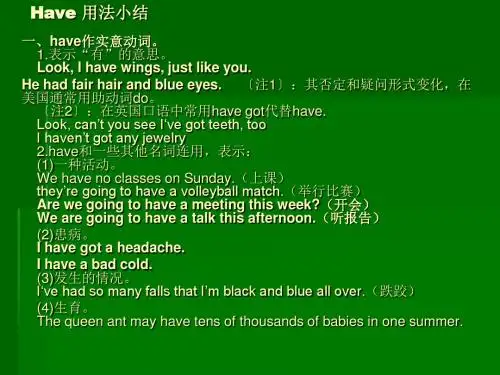 英语语法实用课件之have