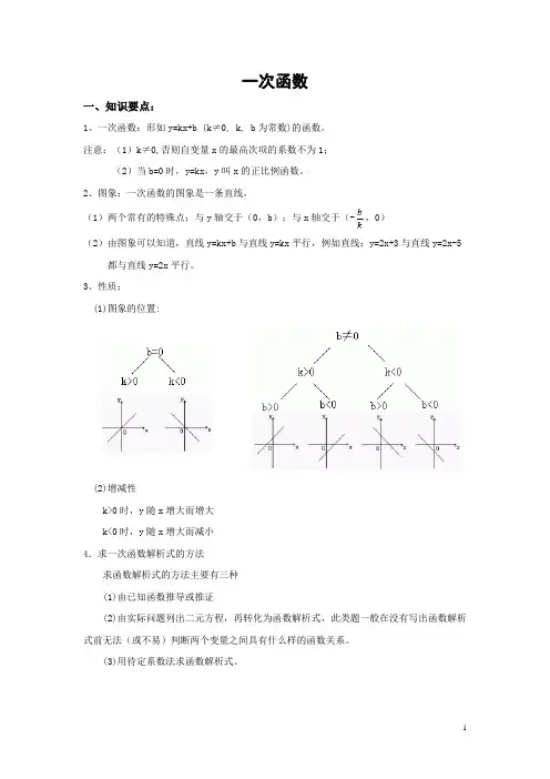 一次函数实际应用问题(复习)