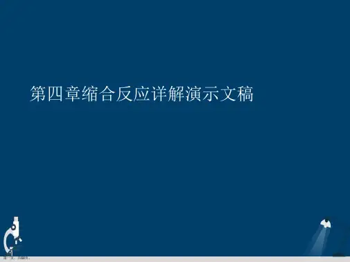 第四章缩合反应详解演示文稿