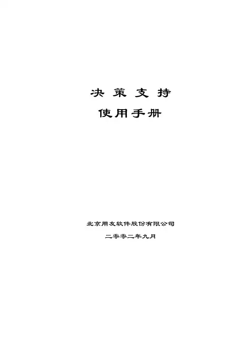 决策支持使用手册
