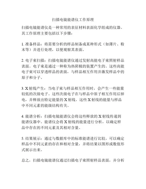 扫描电镜能谱仪工作原理