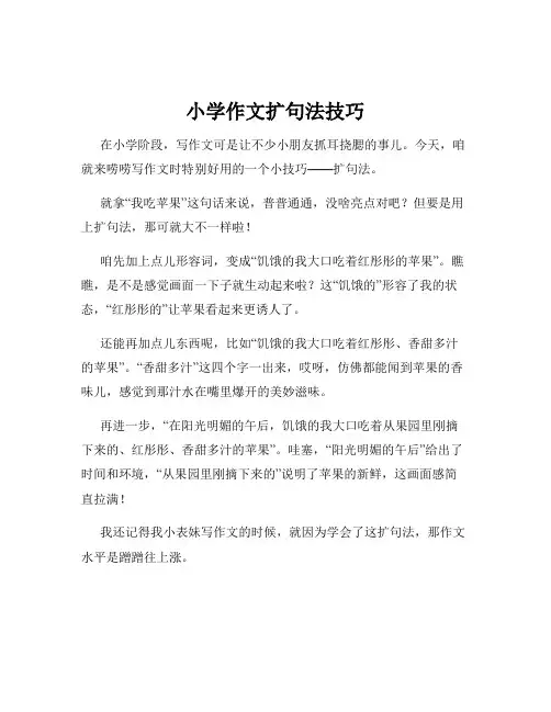 小学作文扩句法技巧
