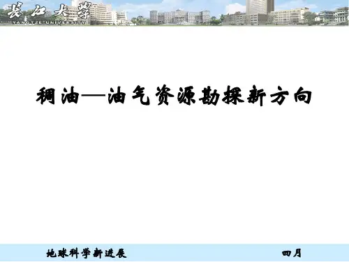 稠油—油气资源勘探新方向