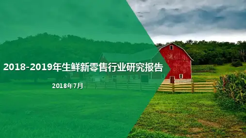 2018-2019年生鲜新零售行业研究报告