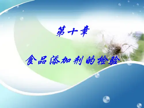 食品添加剂的检验