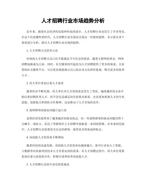 人才招聘行业市场趋势分析