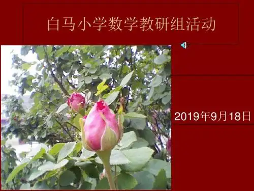 白马小学数学教研组活动记录(1)-PPT文档资料