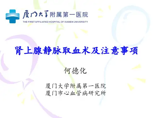 肾上腺静脉取血术及注意事项