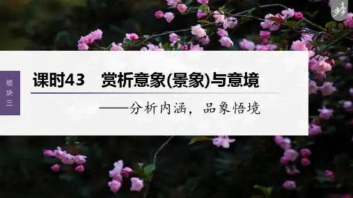 新高考语文第4部分 古诗词阅读与鉴赏 课时43 赏析意象 (景象)与意境——分析内涵,品象悟境