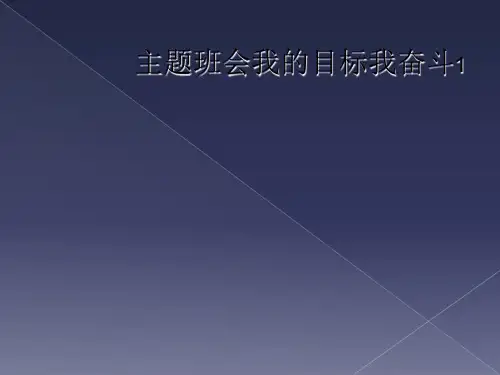 主题班会我的目标我奋斗1