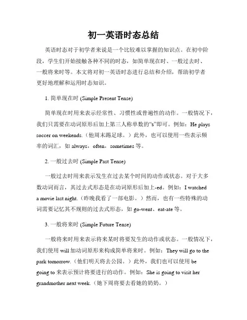 初一英语时态总结