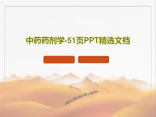 中药药剂学-51页PPT精选文档53页PPT