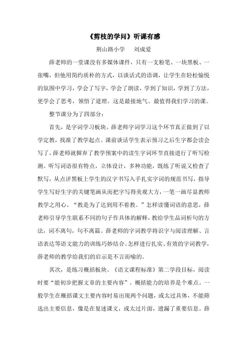 听薛法根老师的课有感