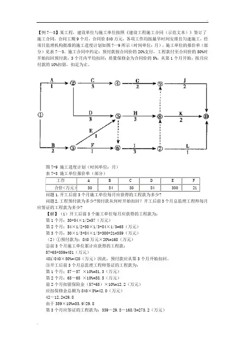 工程预付款扣回案例