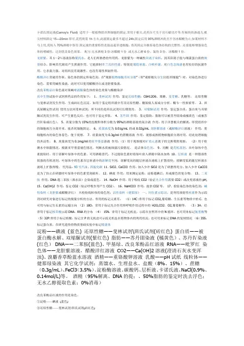 卡诺氏液的作用