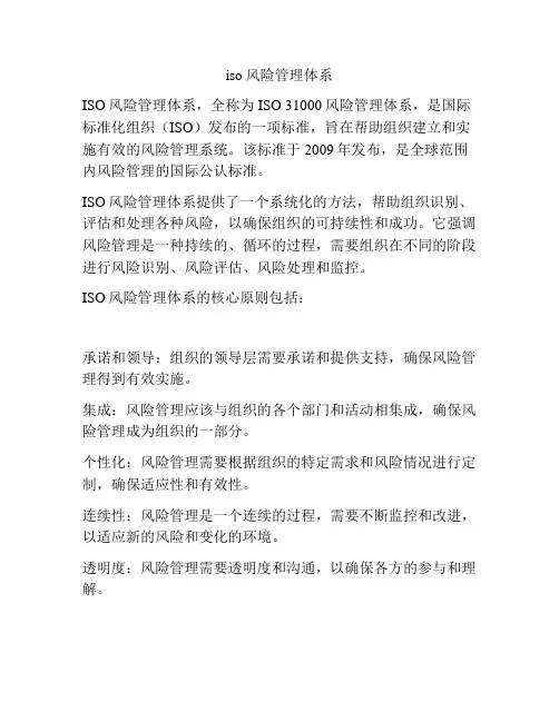 iso风险管理体系