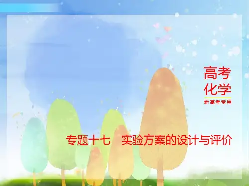 2024年新高考版化学专题十七实验方案的设计与评价讲解部分