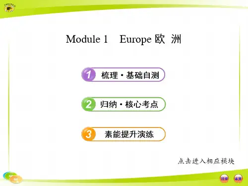 必修3 Module 1外研社高中英语必修三单元一各知识点【精选】