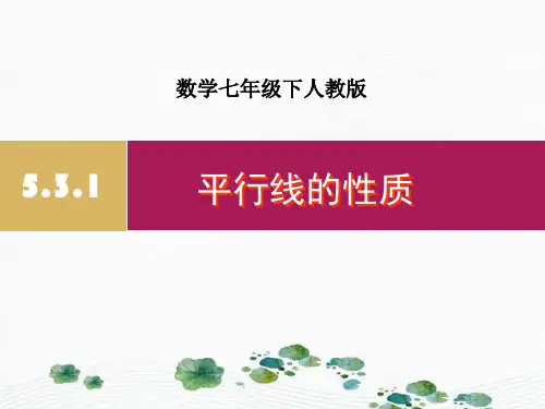 《 平行线的性质》公开课课件  人教版七年级下册