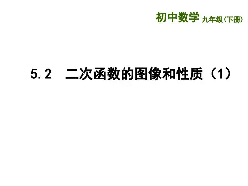 二次函数的图像和性质——y=ax^2的图像 (共14张PPT)