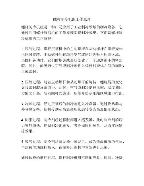 螺杆制冷机组工作原理