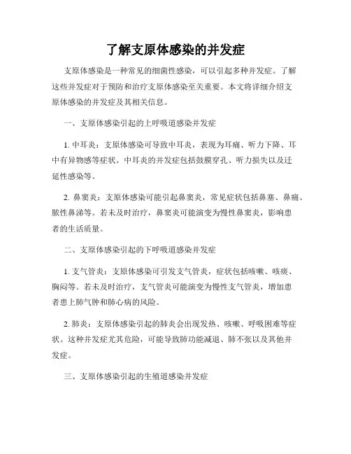 了解支原体感染的并发症