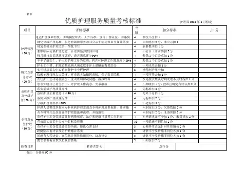 演讲稿优质护理服务质量考评标准(2018年)).doc