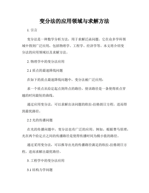变分法的应用领域与求解方法