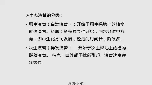 湿地生态系统的演替
