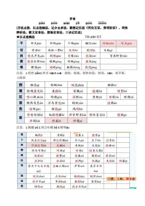 高考教招易错易混字音字形成语