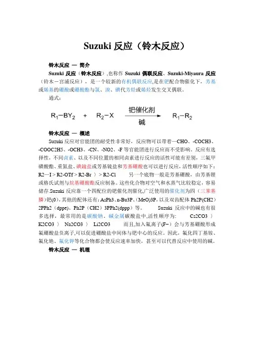 Suzuki反应(铃木反应)