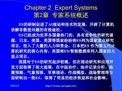 专家系统第2章专家系统概述
