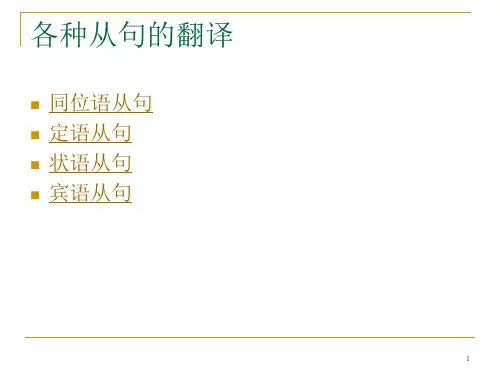 6各种从句的翻译汇总