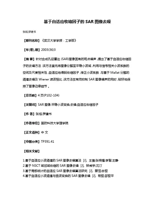 基于自适应收缩因子的SAR图像去噪