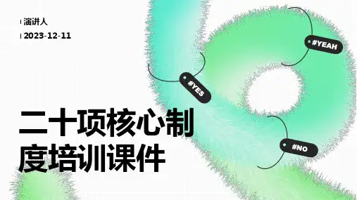 二十项核心制度培训课件