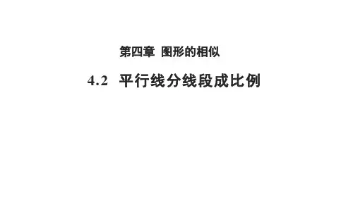 4.2 平行线分线段成比例 数学北师大版 九年级上册教学课件