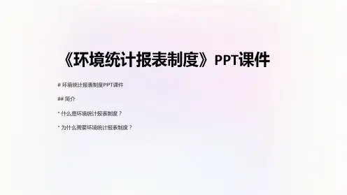《环境统计报表制度》课件
