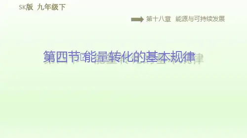 2021春苏科版九年级物理下册课件第18章 18.4能量转化的基本规律