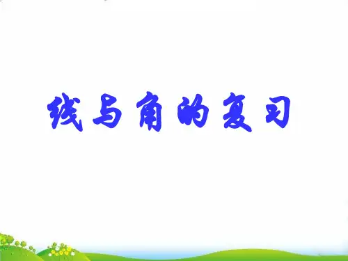 五年级下册数学PPT-总复习：线与角▏沪教版(20张)-精品课件
